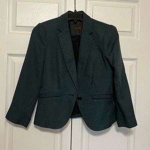 Dark green shimmery blazer with pockets!